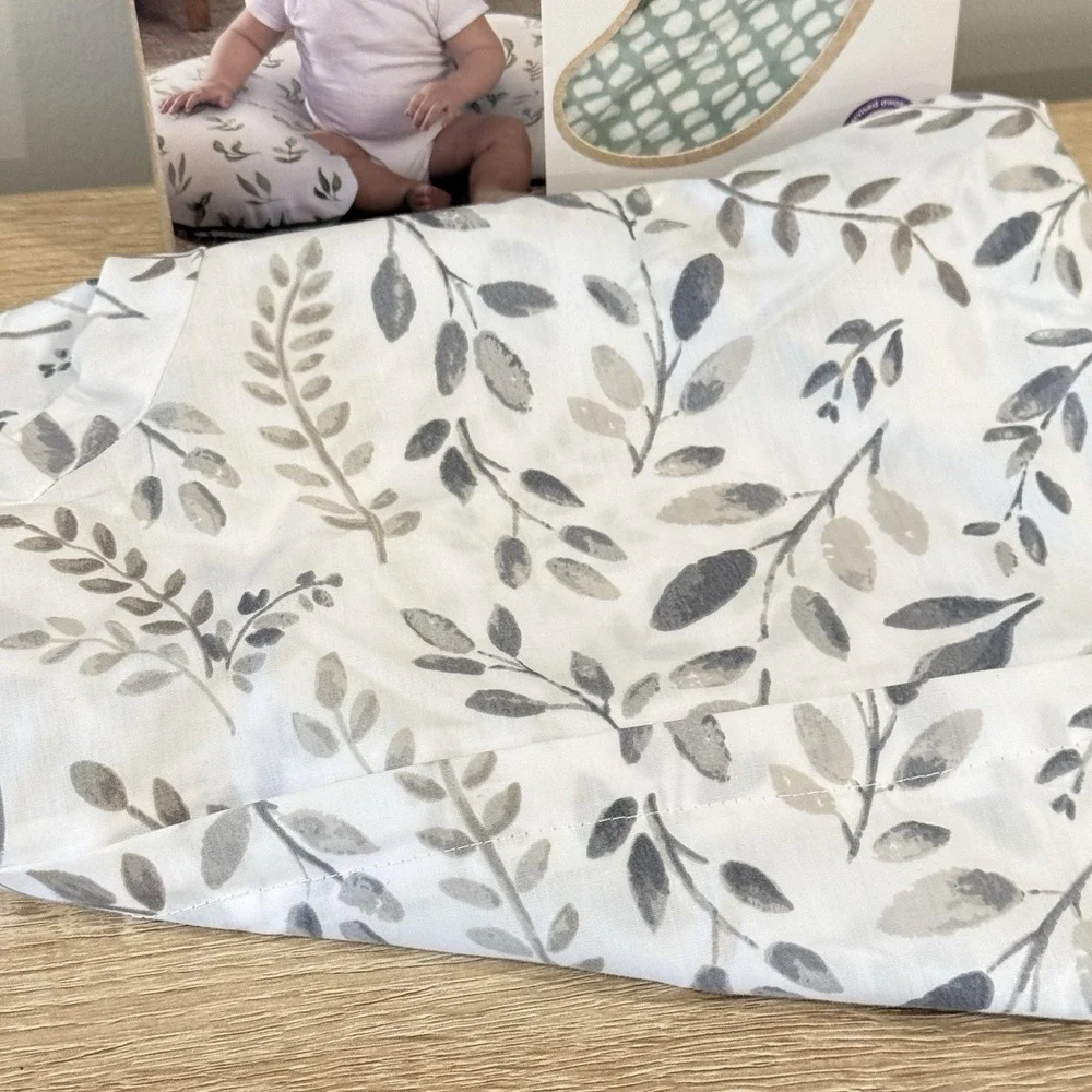 Boppy‎ Original Nursing Pillow Slipcover Green Floral New Plus Extra Used Cover